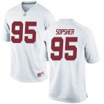 Men's Alabama Crimson Tide #95 Ishmael Sopsher White Game NCAA College Football Jersey 2403YMMF6